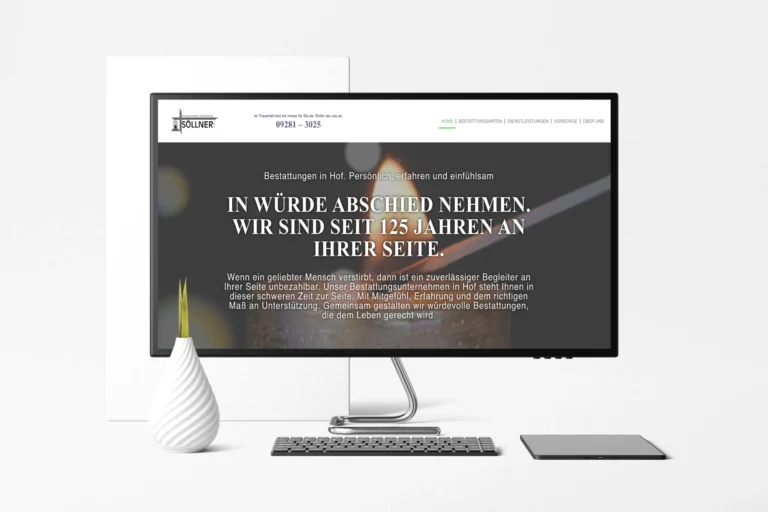 neugestaltung der website von söllner bestattungen hof