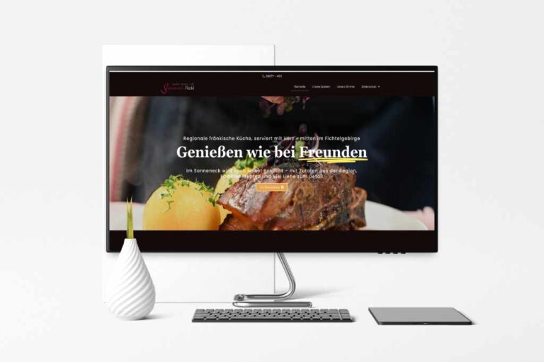 die neue website vom restaurant sonneneck in fleckl