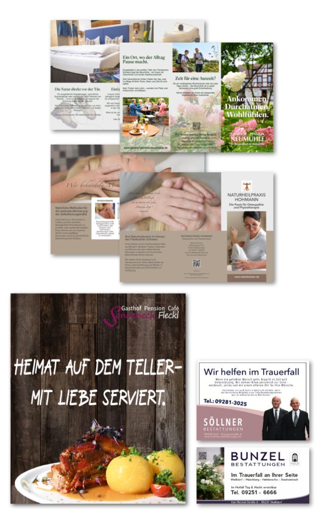 Logo- und Werbemittelgestaltung eines ALFAPIX Kundenprojekts